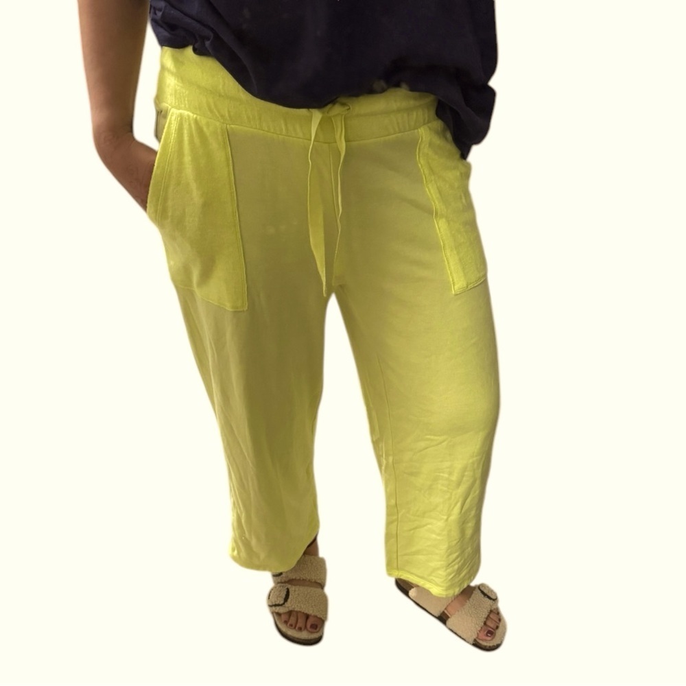 Cycle House Lime Green Women's Terry Cloth Ankle Pants- Size Medium